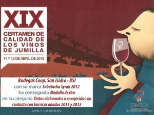 Cartel XIX Certamen de Calidad de los vinos de Jumilla
