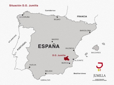 Situación de la D.O.P. Jumilla en España