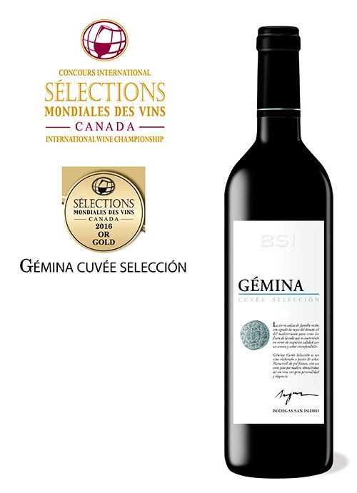 Gémina Cuvée Selección 2013 Medalla de Oro en Canadá